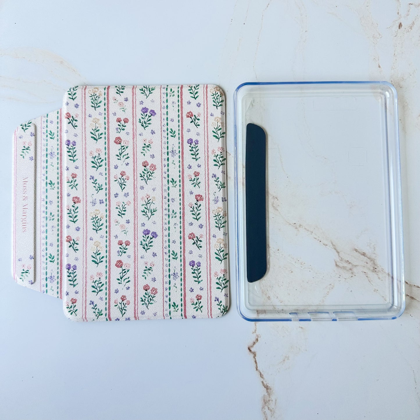 Moss & Margins Detachable Kindle Case With Hand Strap and Free Matching Insert
