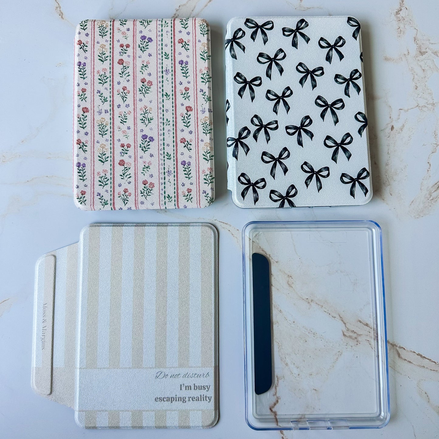 Moss & Margins Detachable Kindle Case With Hand Strap and Free Matching Insert