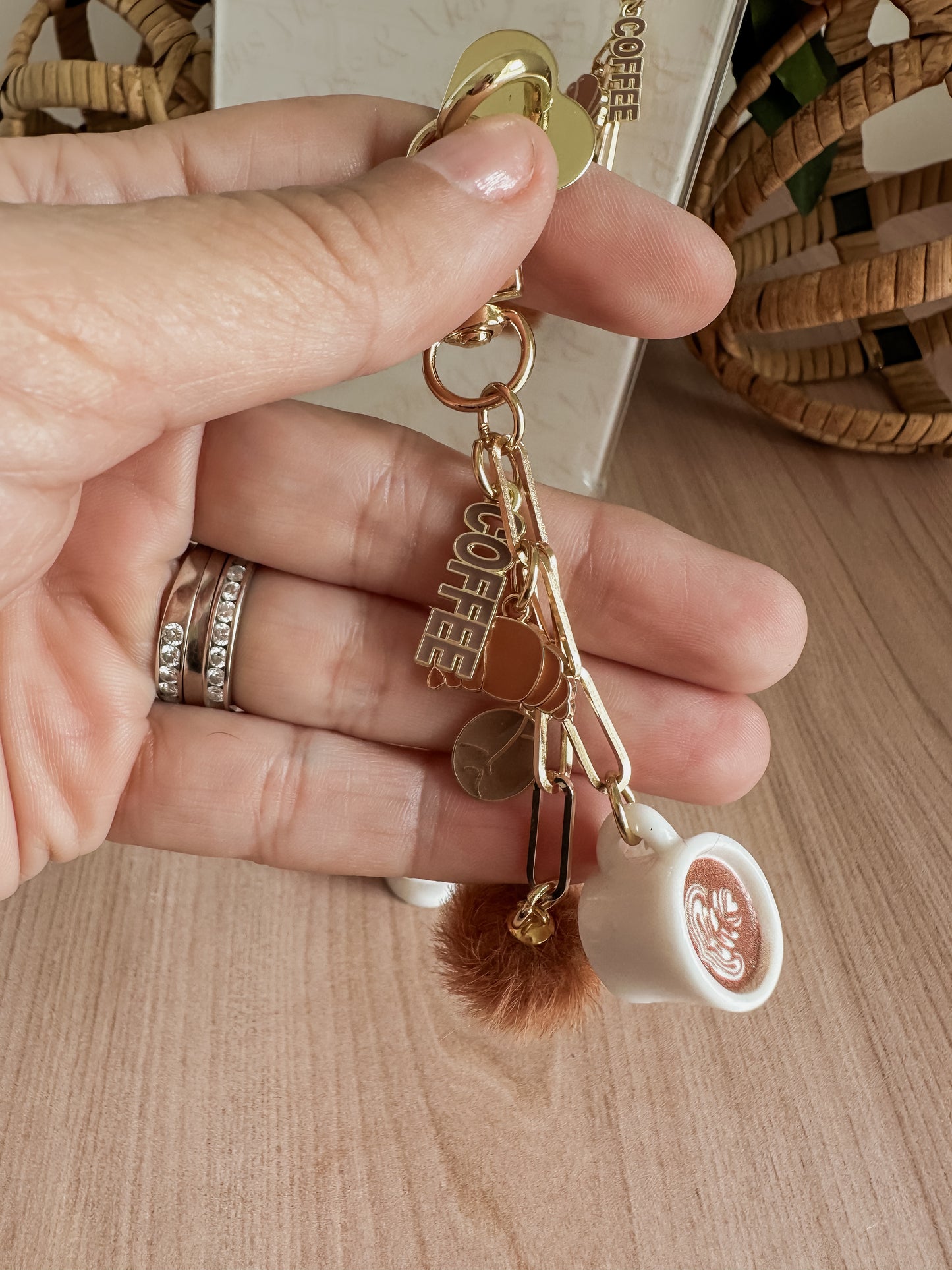 Coffee Addict E-reader Charm