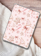 Pink Gingerbread Christmas Kindle E-Reader Case Insert